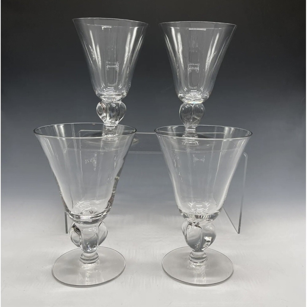 Duncan Miller Clear Canterbury Water‎ Goblets 8oz Vintage Glasses Footed Vintage